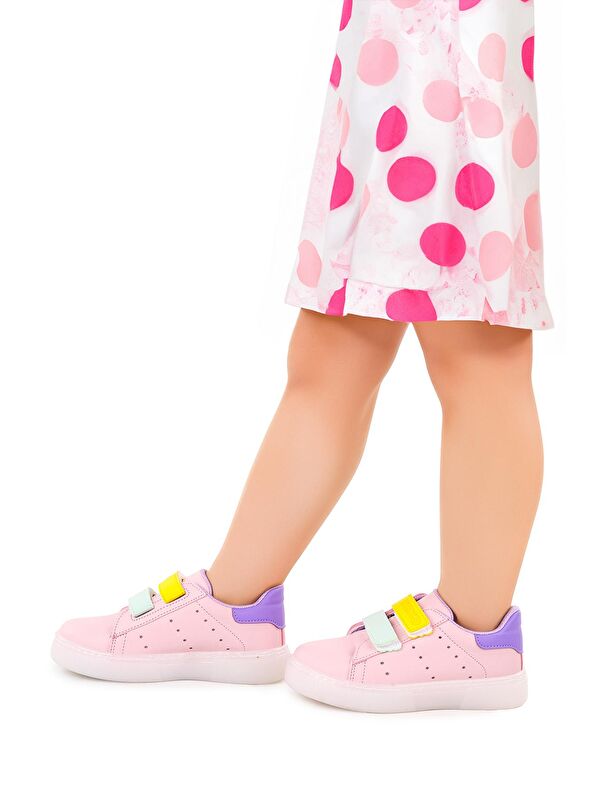 Royzo Cırtlı Işıklı Kız Çocuk Spor Ayakkabı - Görsel 3