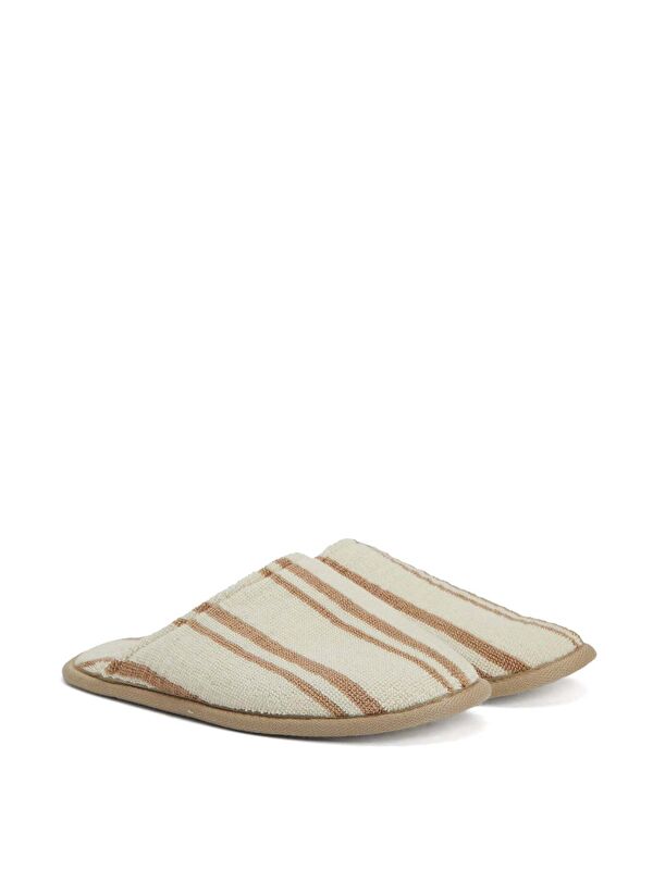 İrya In Lines İpliği Boyalı Unisex Terlik Mocha