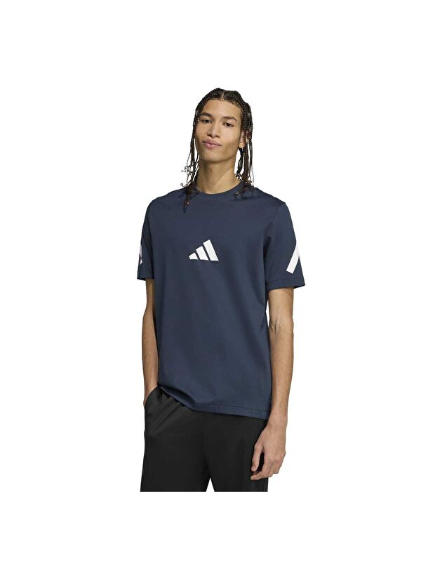 Adidas Z.N.E. Erkek Lacivert Yuvarlak Yaka Spor Tişört