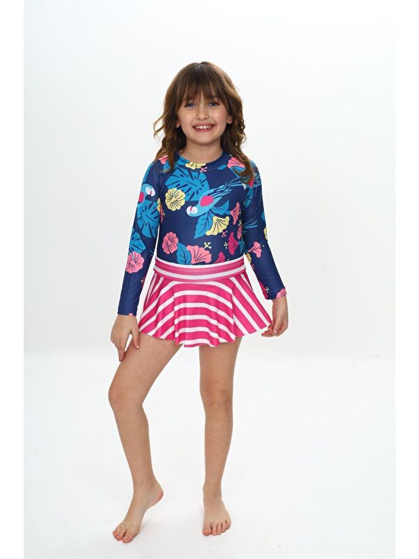 My Kids Wear Etek Detaylıı Kız Çocuk Mayo