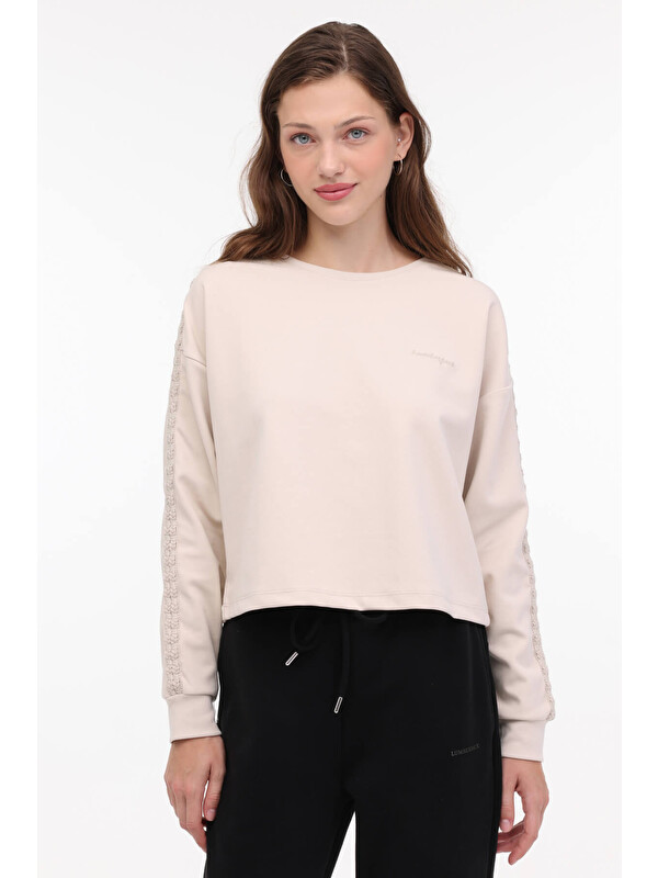 Lumberjack WL GOLD 16SS122 4FX Bej Kadın Sweatshirt