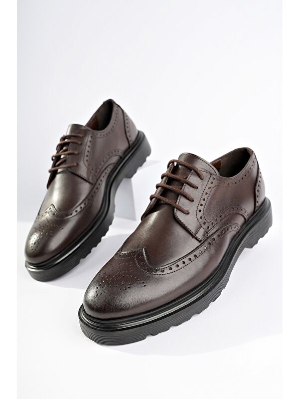 ANDRE Klasik Hakiki Deri Bağcıklı Ortopedik Erkek Casual Ayakkabı - Görsel 3