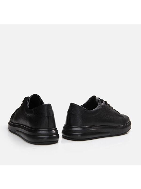 Hakiki Deri Siyah Erkek Günlük Ayakkabı - Görsel 7