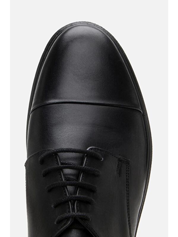 Erkek Deri Siyah Hafif Tabanlı Klasik Ayakkabı - Görsel 7