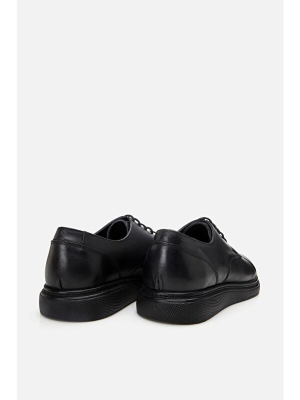 Erkek Deri Siyah Hafif Tabanlı Klasik Ayakkabı - Görsel 9