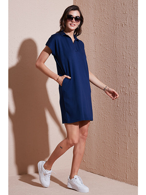 Lela Regular Fit Polo Yaka Mini Elbise 5866153