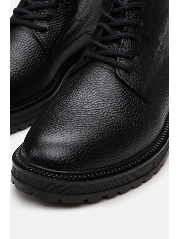 Hakiki Deri Siyah Erkek Günlük Bot - Görsel 4