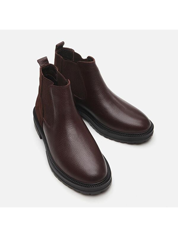 Hakiki Deri Kahve Erkek Günlük Bot - Görsel 4