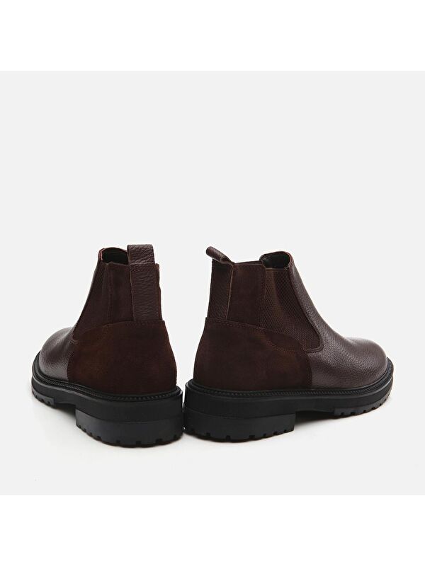 Hakiki Deri Kahve Erkek Günlük Bot - Görsel 6