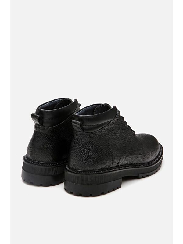 Hakiki Deri Siyah Erkek Günlük Bot - Görsel 9