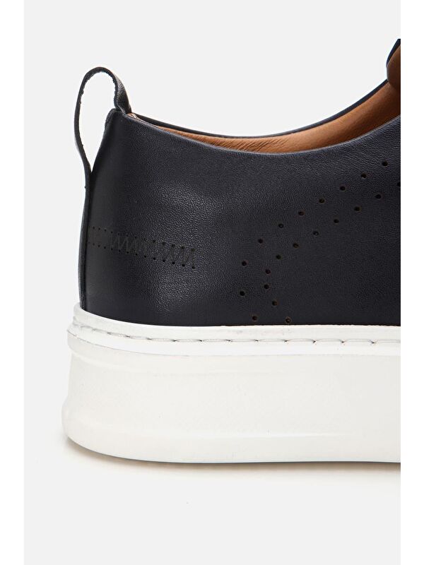 Erkek Deri Lacivert Hafif Tabanlı Spor Ayakkabı - Görsel 9