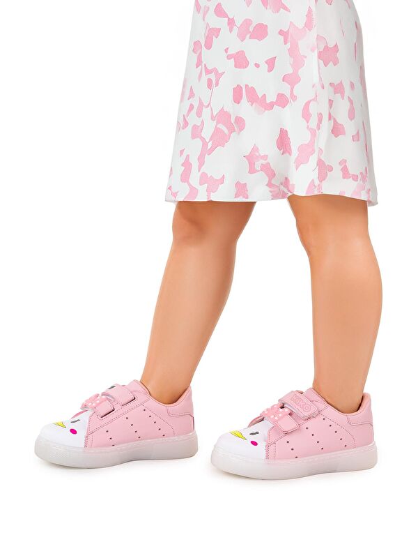 Bart Cırtlı Işıklı Kız Çocuk Spor Ayakkabı - Görsel 3