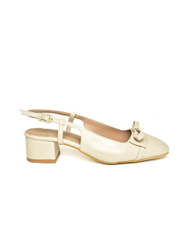 Fox Shoes U4047036 Bej Kadın Topuklu Ayakkabı