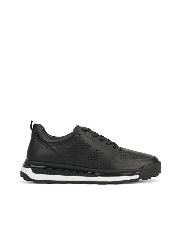 Ziya Ayakkabı Erkek Hakiki Deri Sneaker 1631053Z1763 Siyah