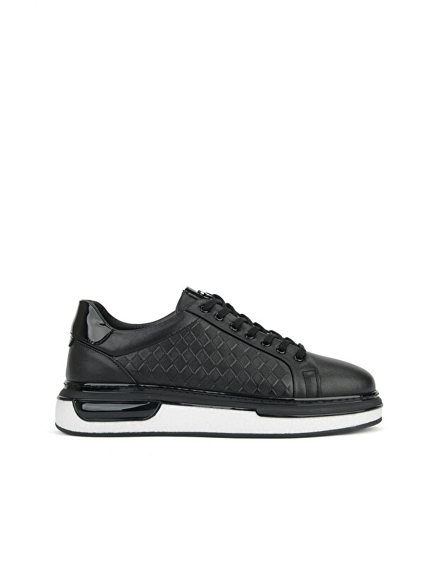 Ziya Ayakkabı Erkek Hakiki Deri Sneaker 1611057Z1012 Siyah