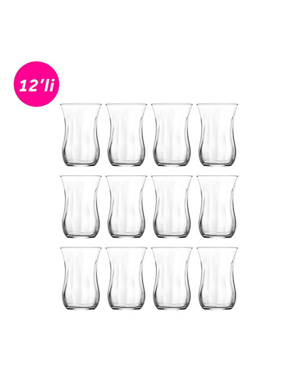 LAV Klasik Cam Çay Bardağı 12 Kişilik 115 ml