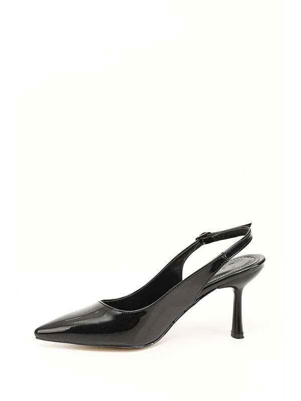 Gonderi(r) Ekru Gonderi(r) Sivri Burun Kadın Kadeh Ökçe Arkası Açık Ayakkabı