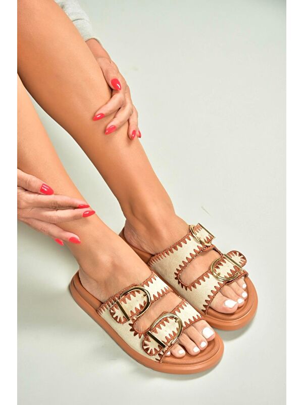 Bej_Taba Kadın Terlik U2671462 - Görsel 4