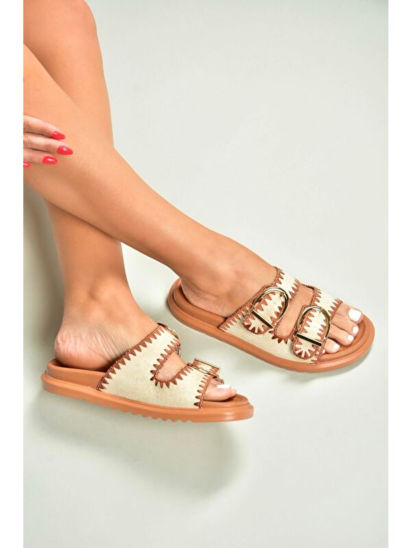 Bej_Taba Kadın Terlik U2671462 - Görsel 5