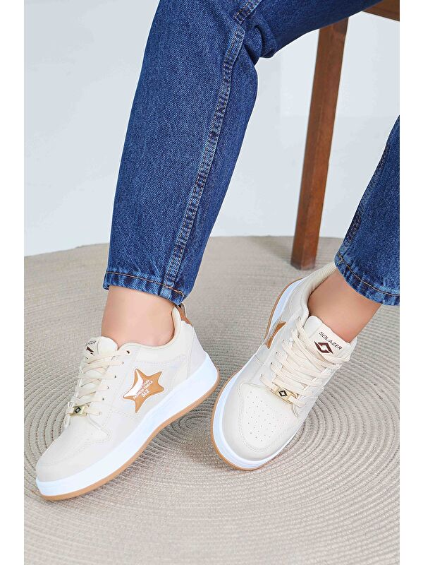 Kadın Bej Spor Ayakkabı - 27560 - Görsel 3