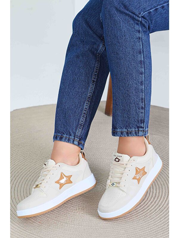 Kadın Bej Spor Ayakkabı - 27560 - Görsel 4