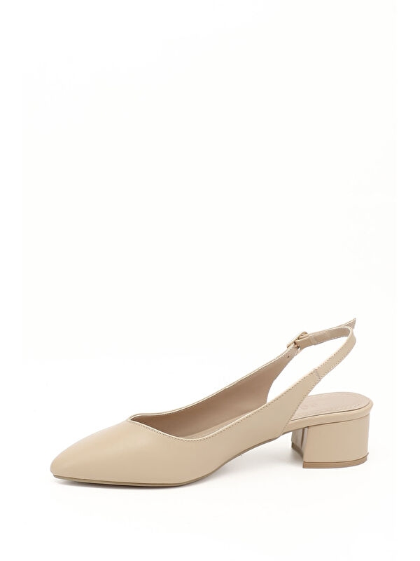 Kadın AÇIK NUDE Sivri Burun Arkası Açık Ayakkabı - Görsel 4
