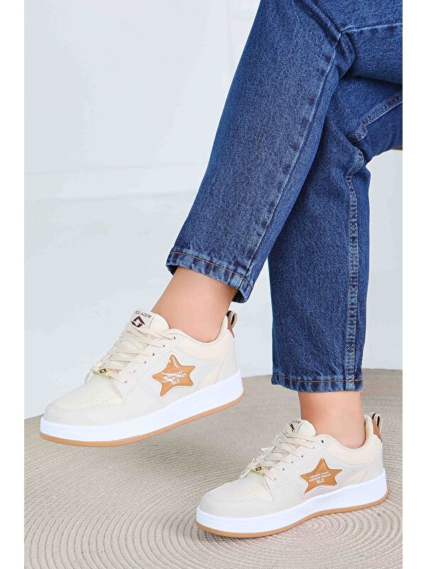 Kadın Bej Spor Ayakkabı - 27560 - Görsel 5