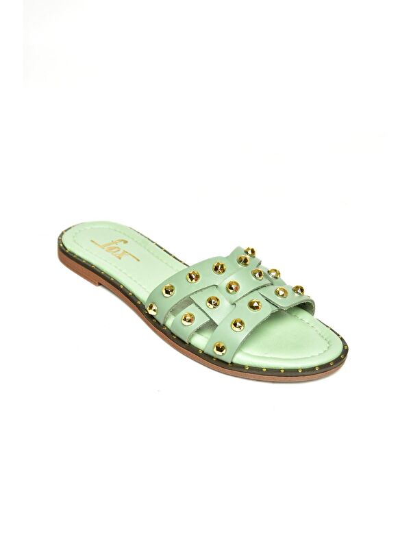 U2911000 Yeşil Kadın Terlik - Görsel 7