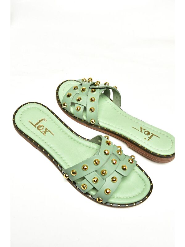 U2911000 Yeşil Kadın Terlik - Görsel 8