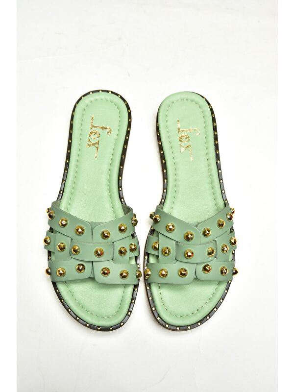 U2911000 Yeşil Kadın Terlik - Görsel 9