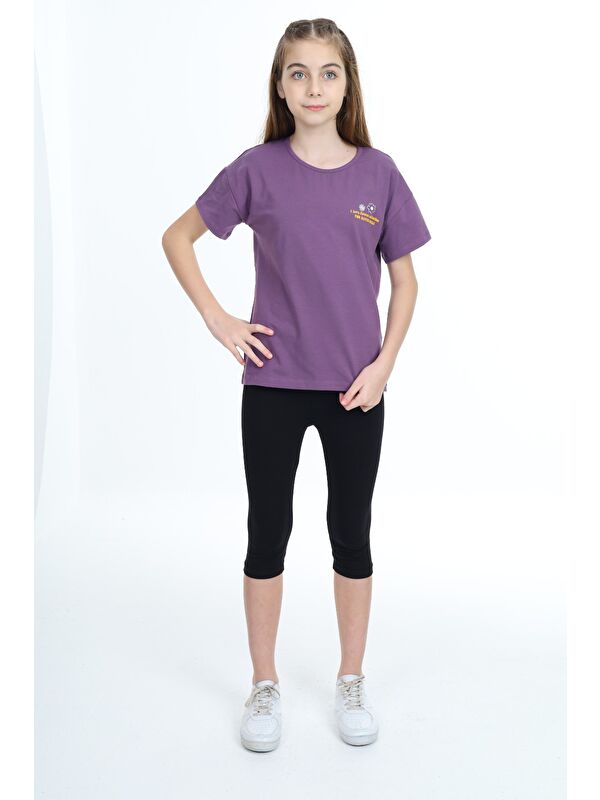 Toontoykids Kız Çocuk Baskılı Taytlı Takım