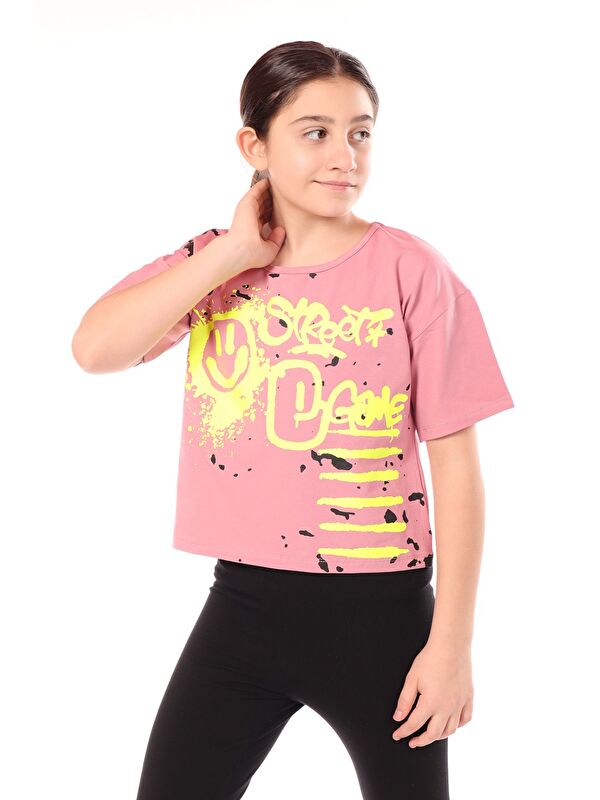 Toontoykids Kız Çocuk Baskılı Tişört