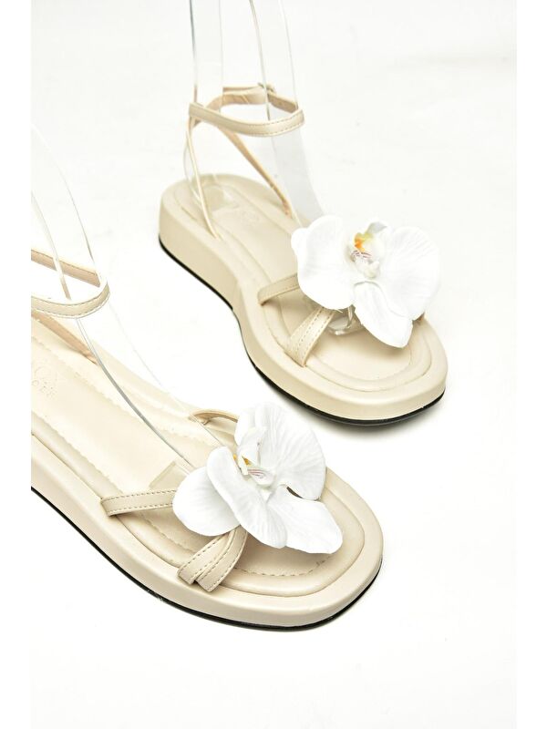 U3429627 Bej Kadın Sandalet - Görsel 6