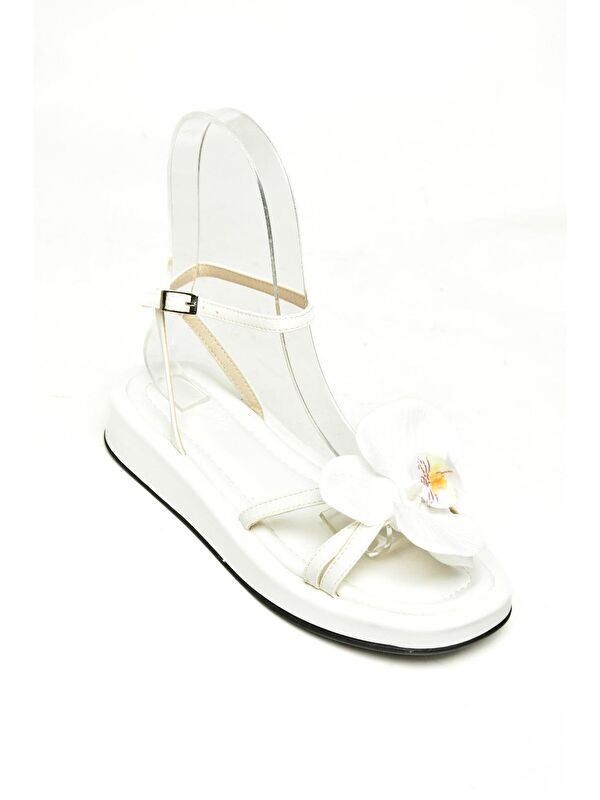 U3429627 Beyaz Kadın Sandalet - Görsel 5
