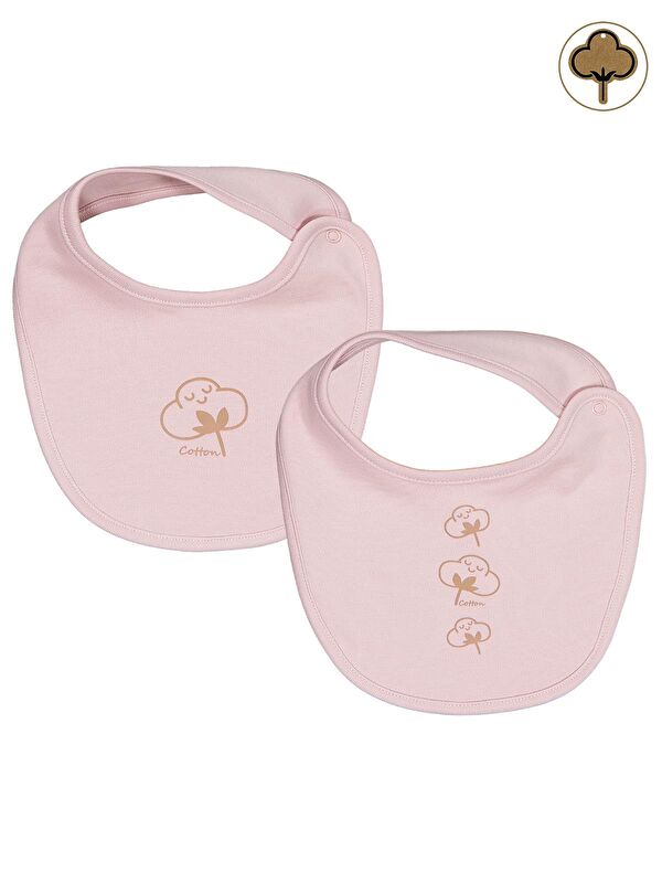 Civil Baby Organik Pamuklu 2 Li Mama Önlüğü - Pembe Standart