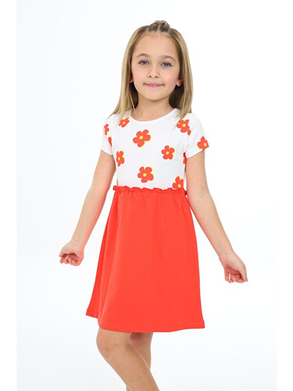 Toontoykids Kız Çocuk Baskılı Elbise