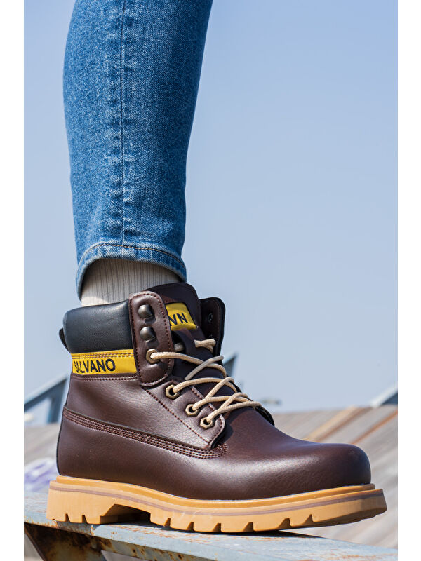 HANSEL 3PR Kahverengi Erkek Worker Bot - Görsel 3