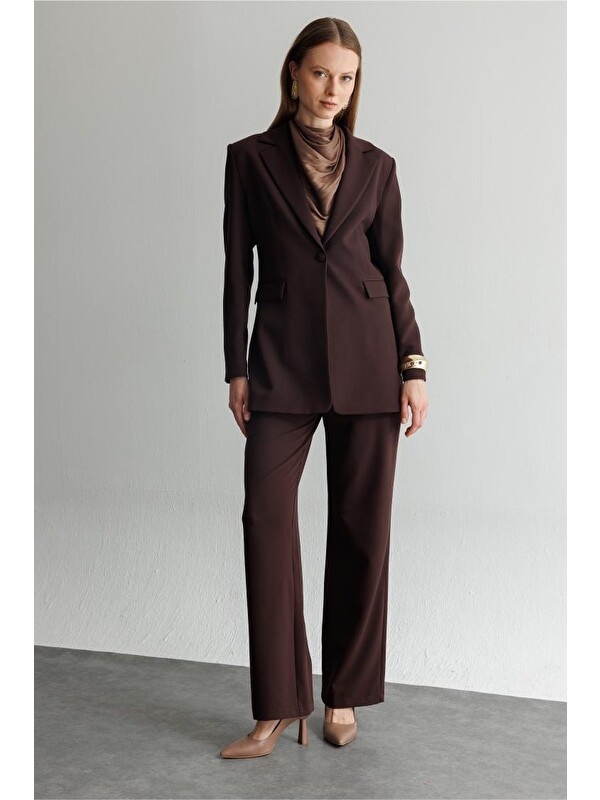 Mizalle Basic Double Klasik Kahve Pantolon