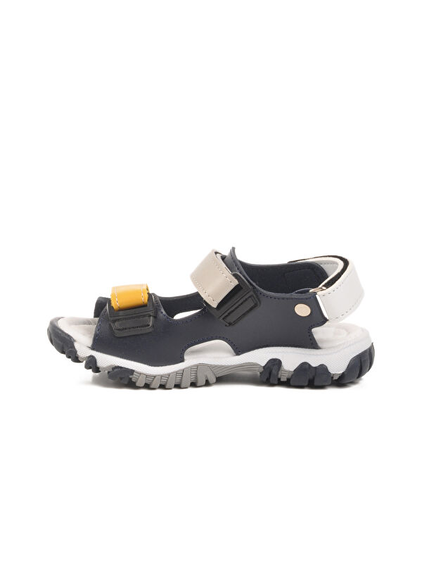 Lacivert Gri Cırtlı Erkek Çocuk Spor Sandalet 173110 P - Görsel 3