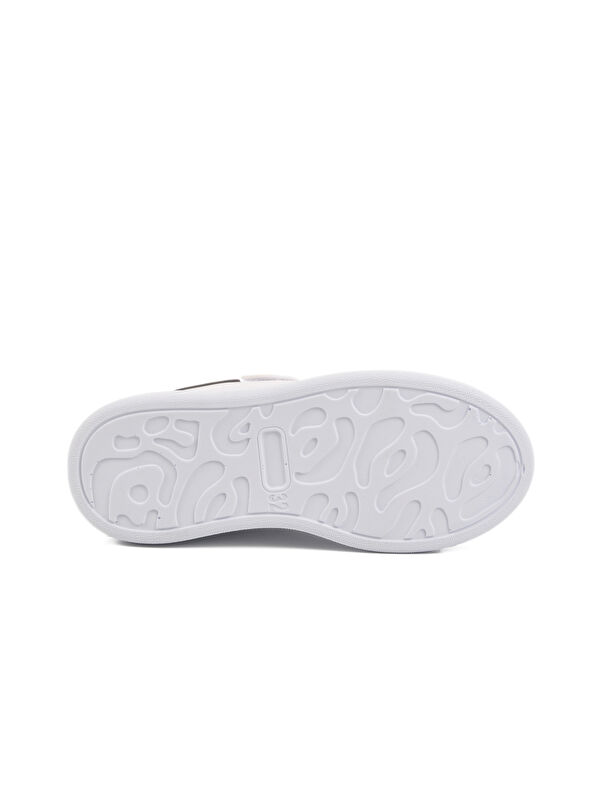 Beyaz Siyah Cırtlı Bağcıklı Erkek Çocuk Spor Ayakkabı 160 F - Görsel 6