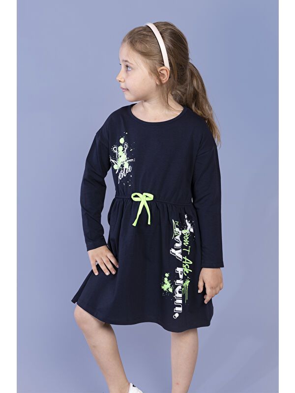 Toontoykids Kız Çocuk Baskılı Elbise
