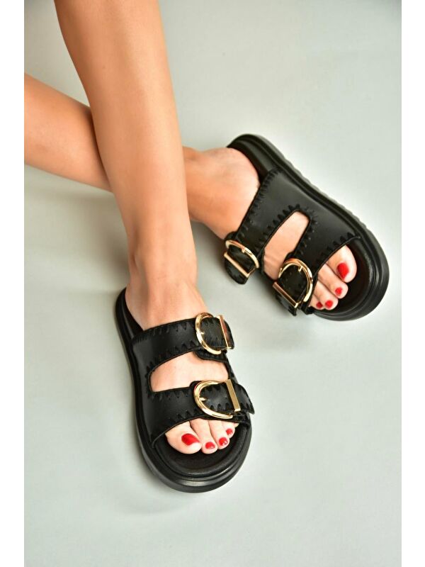 Siyah Kadın Terlik U2671462 - Görsel 5