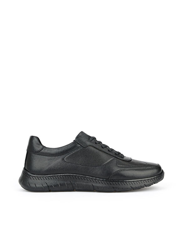 Ziya Ayakkabı Erkek Hakiki Deri Sneaker 153423Z92 Siyah