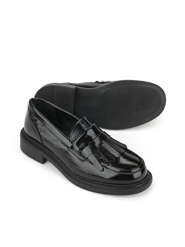 Kadın Hakiki Deri Ayakkabı 153111Z224022 Siyah - Görsel 5