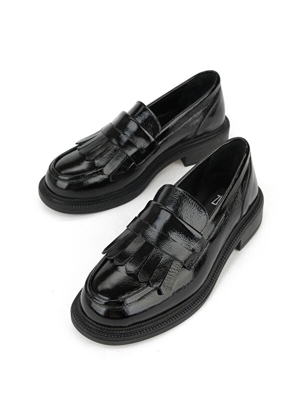 Kadın Hakiki Deri Ayakkabı 153111Z224022 Siyah - Görsel 6