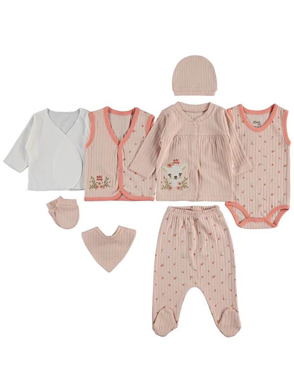 Civil Baby Ceylan Çiçek Baskılı Zıbın Setleri