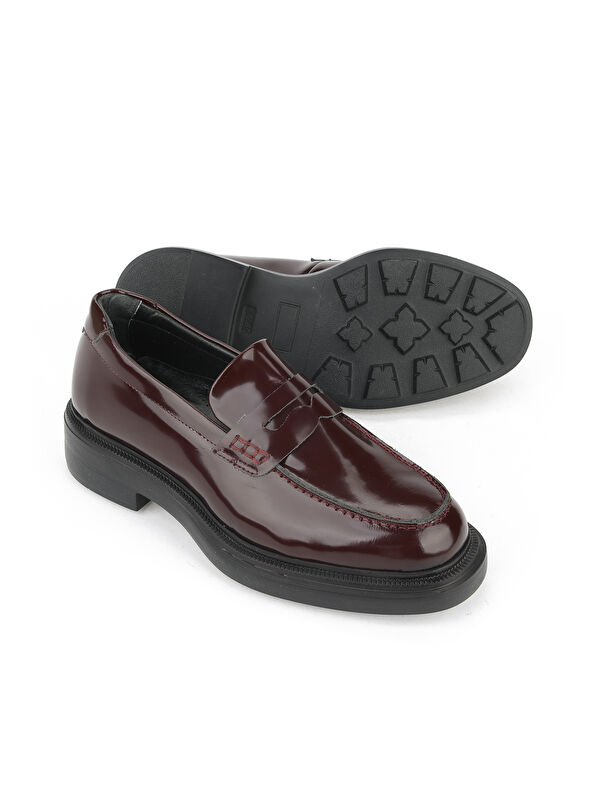 Kadın Hakiki Deri Ayakkabı 1531022Z1171 Bordo - Görsel 5