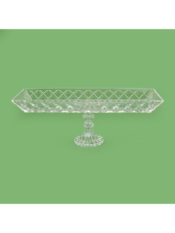 Alegre Glass Linka Sunumluk - Şeffaf - 39x15x14 cm