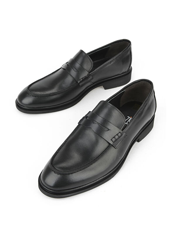 Erkek Hakiki Deri Klasik Ayakkabı 1531056Z4612 Siyah - Görsel 6