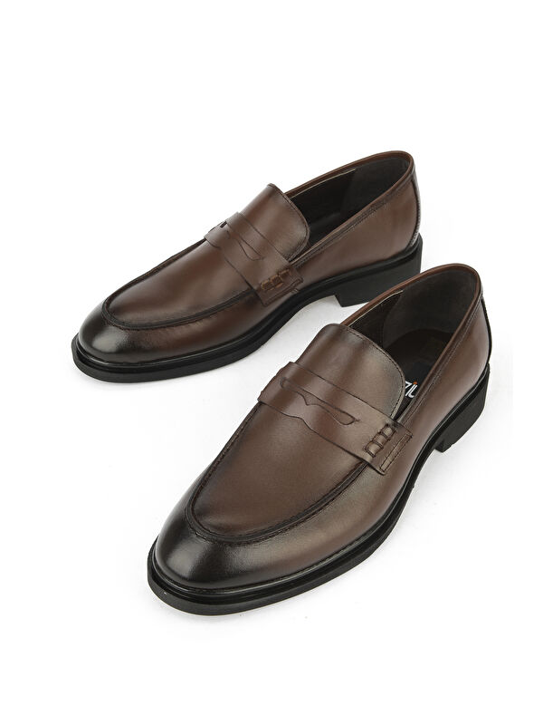 Erkek Hakiki Deri Klasik Ayakkabı 1531056Z4612 Kahve - Görsel 6